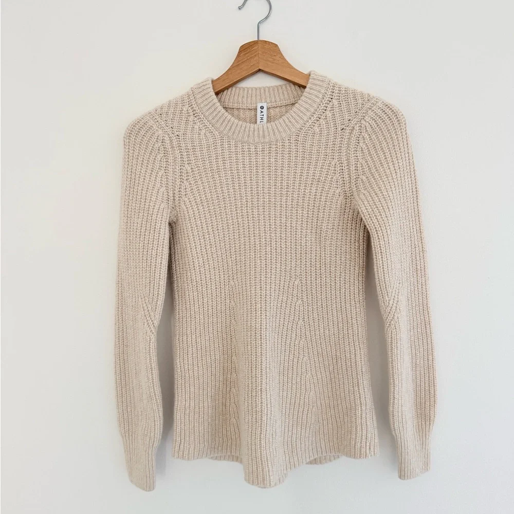 Athleta Sierra Crew Neck Wool Blend Pullover Sweater XXS